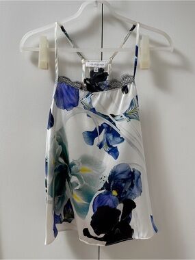 Violet & Wren (UK) Floral Silk Chemise & Shorts Set - Like New SZ small